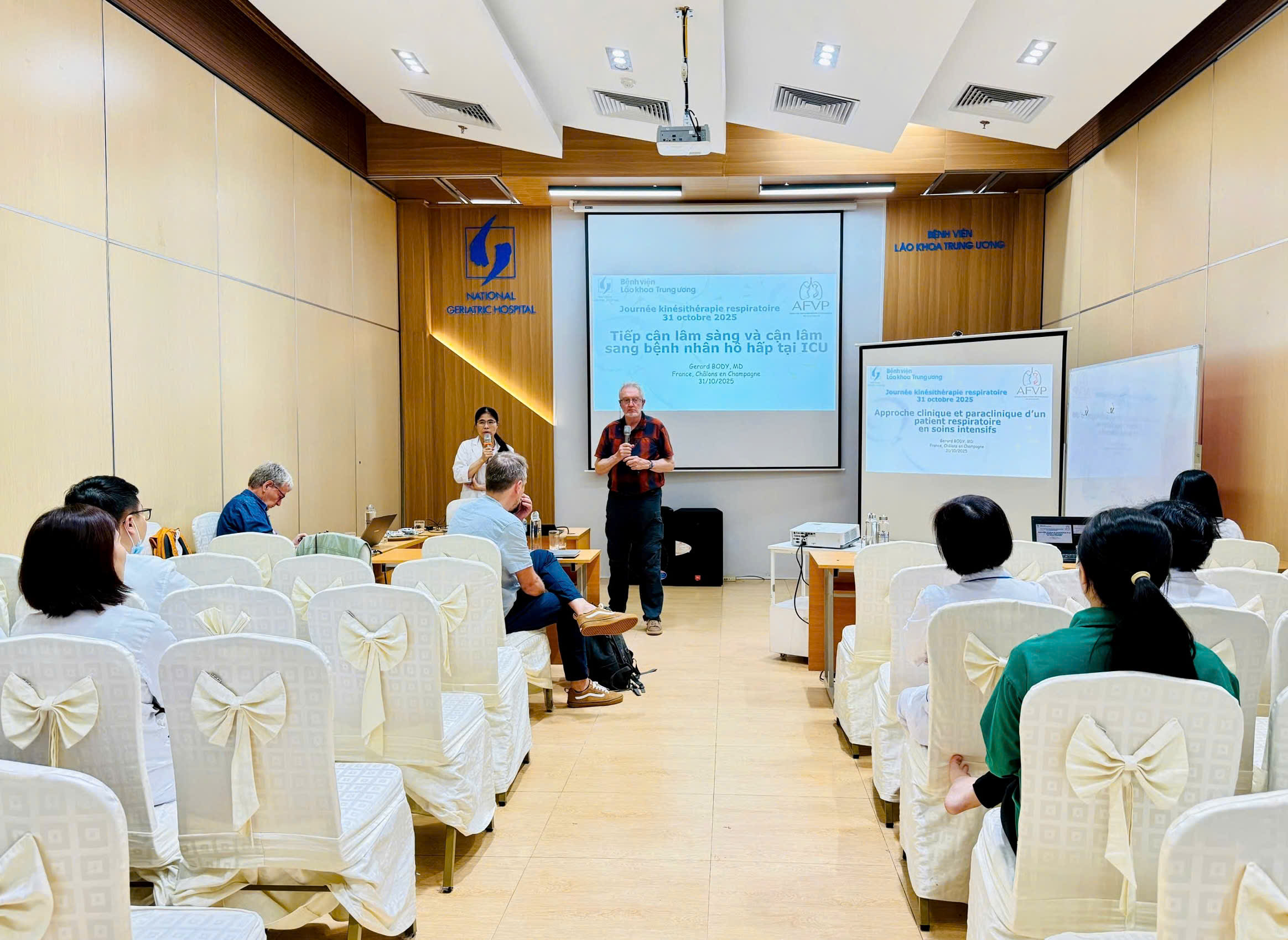 BỆNH VIỆN LÃO KHOA TRUNG ƯƠNG NÂNG CAO NĂNG LỰC VẬT LÝ TRỊ LIỆU HÔ HẤP TRONG HỒI SỨC TÍCH CỰC