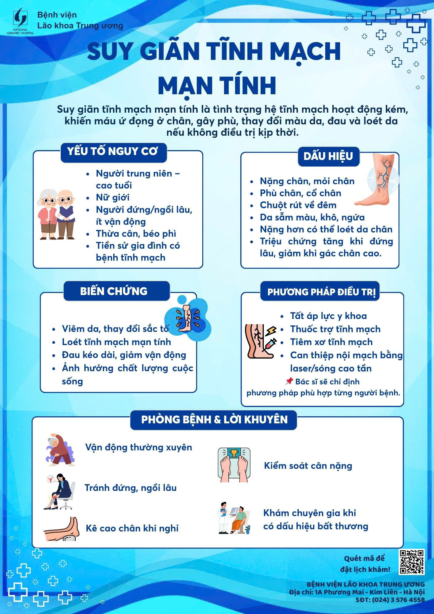 TƯ VẤN GIÁO DỤC SỨC KHỎE: PHÒNG NGỪA SUY GIÃN TĨNH MẠCH MẠN TÍNH VÀ DINH DƯỠNG NGƯỜI CAO TUỔI